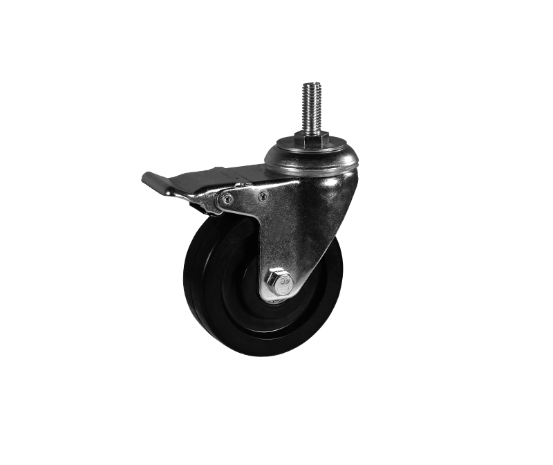 Medium-sized rubber conductive wheel screw brake
