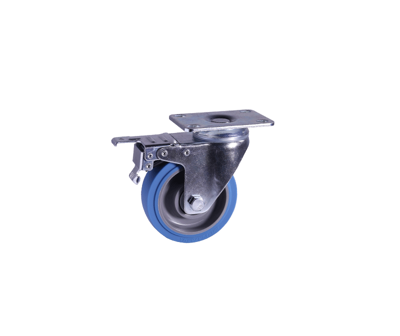 东方Medium blue TPR elastic wheel flat AB brake