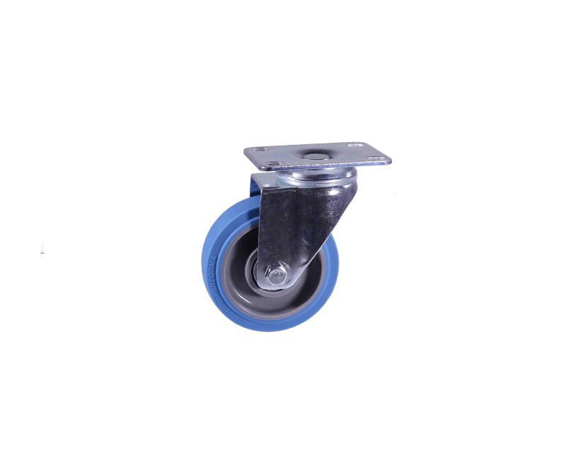Medium blue TPR elastic wheel flat bottom universal