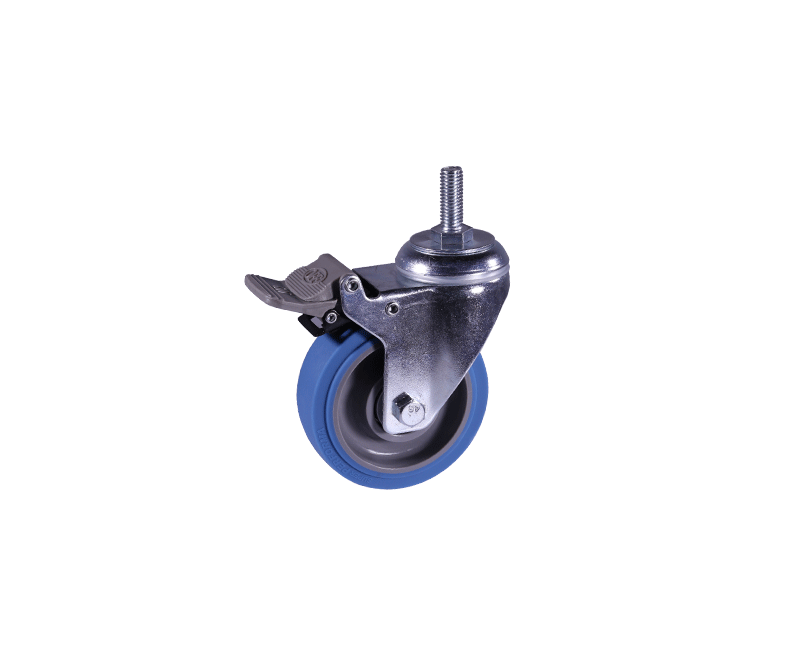 海口Medium blue TPR elastic wheel screw rubber brake