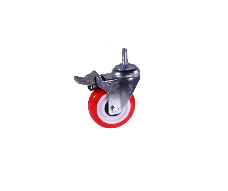 Medium red PU screw rubber brake
