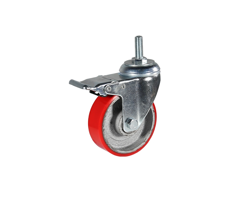 Medium iron core red PU screw brake