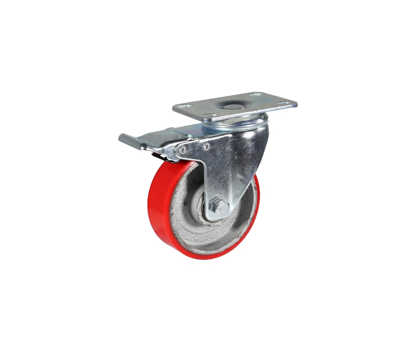 Medium iron core PU red flat brake