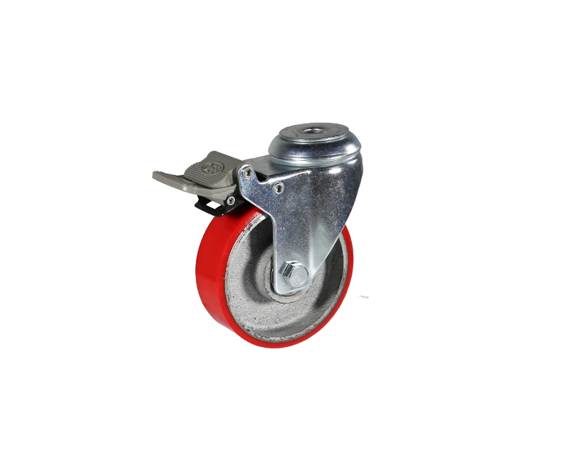 Medium iron core PU big red hole top rubber brake
