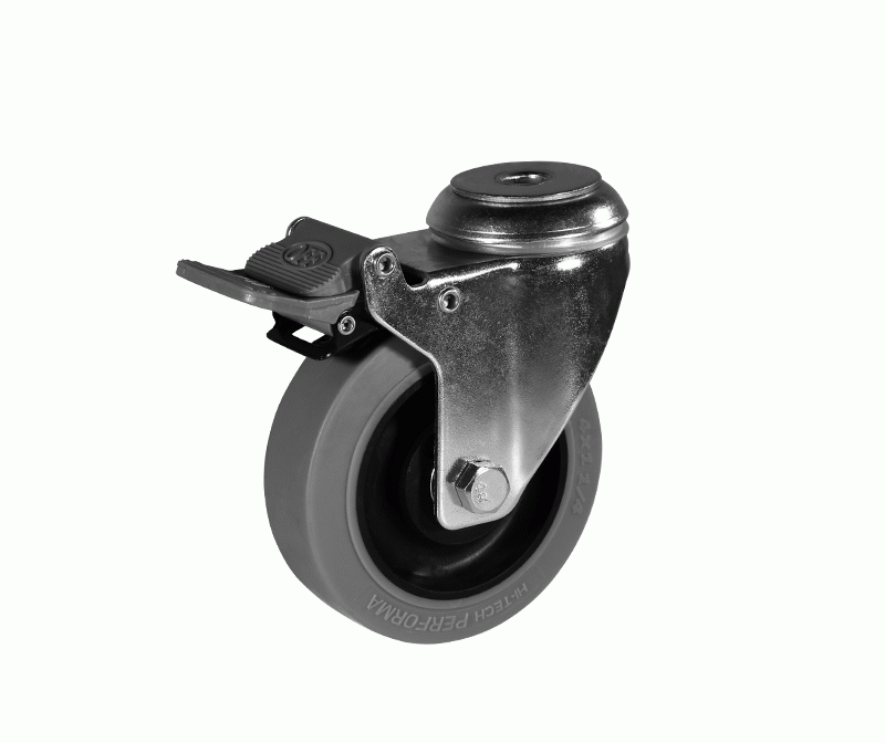 Medium-sized TPR anti-static wheel hole top rubber brake