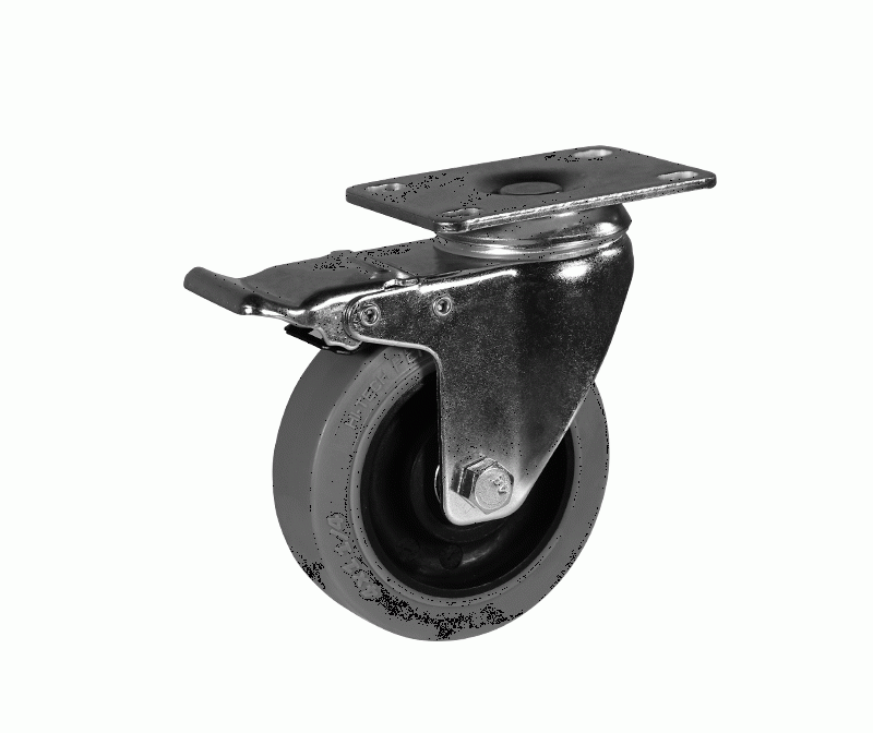 Medium-sized TPR anti-static wheel flat brake