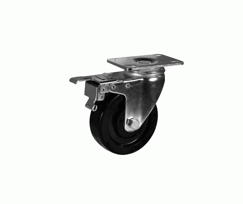 Medium rubber conductive wheel flat AB brake