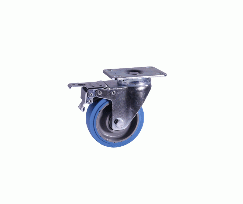 盘锦Medium blue TPR elastic wheel flat AB brake