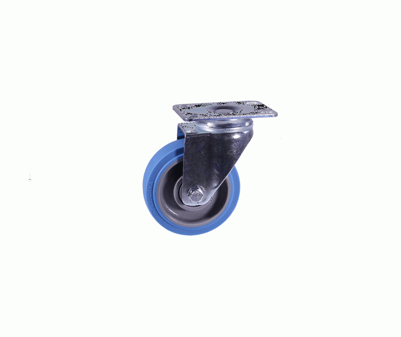 黄冈Medium blue TPR elastic wheel flat bottom universal