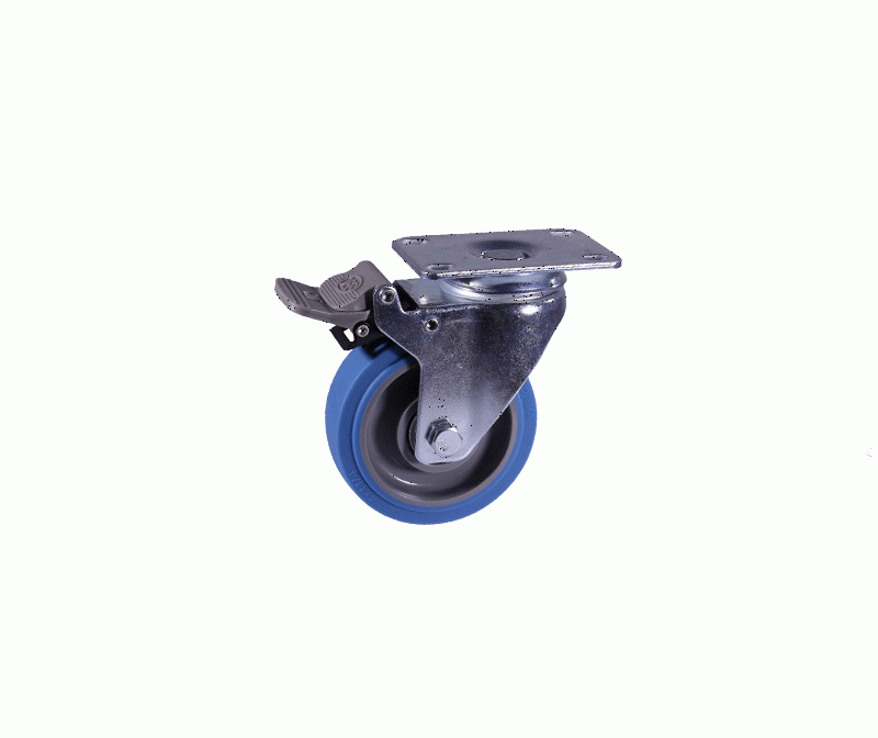 昆明Medium blue TPR elastic wheel flat rubber brake