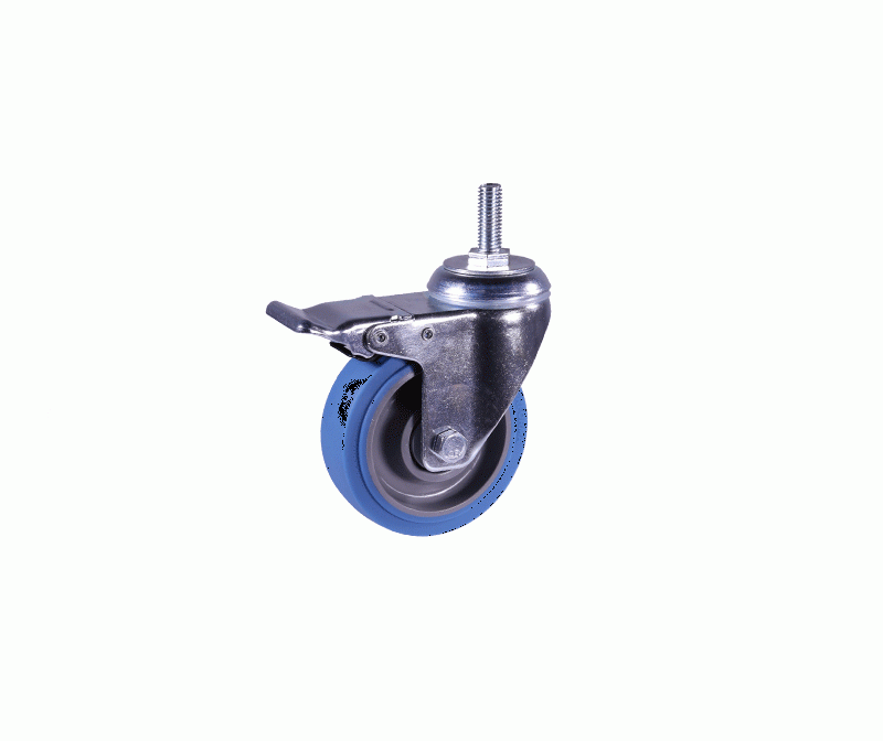 德宏Medium blue TPR elastic wheel screw brake