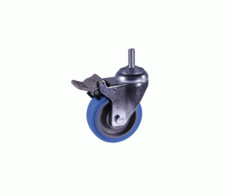 Medium blue TPR elastic wheel screw rubber brake